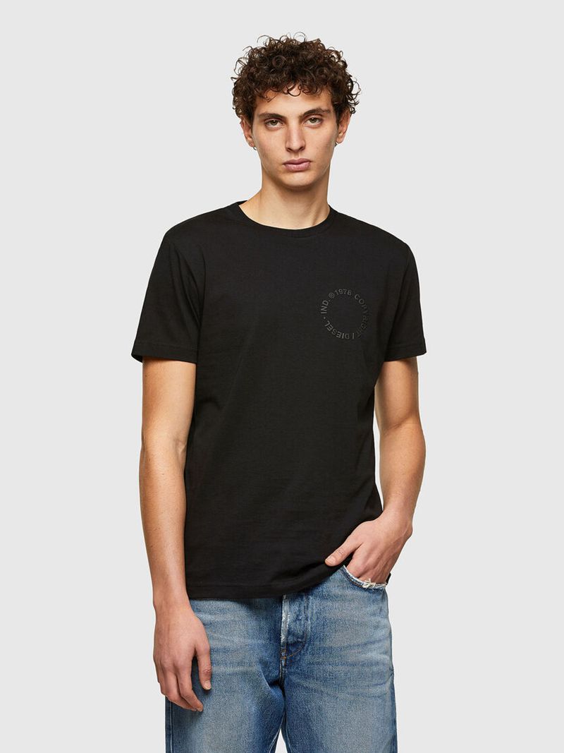 Camisetas Diesel T-Diegos-A4 Homem - Pretas KAYHS-5187